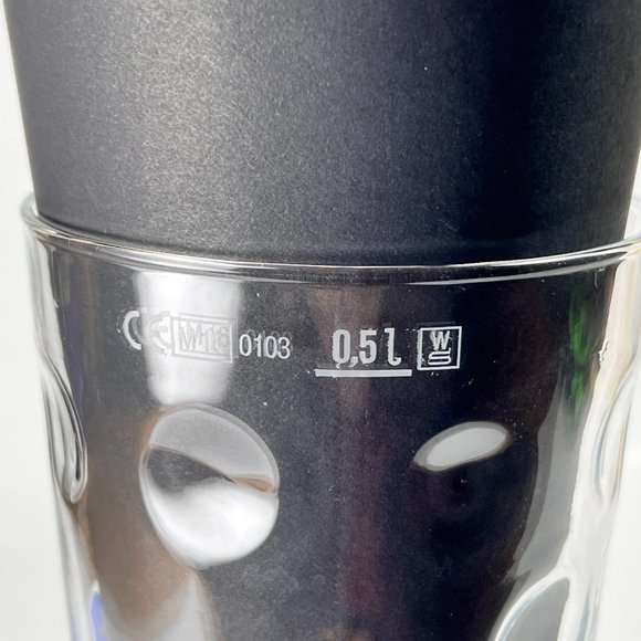 Weinwelt Herrenber German Weingut Wine Tasting Clear Glass Dimpled 0.5 Liter - Picture 10 of 12